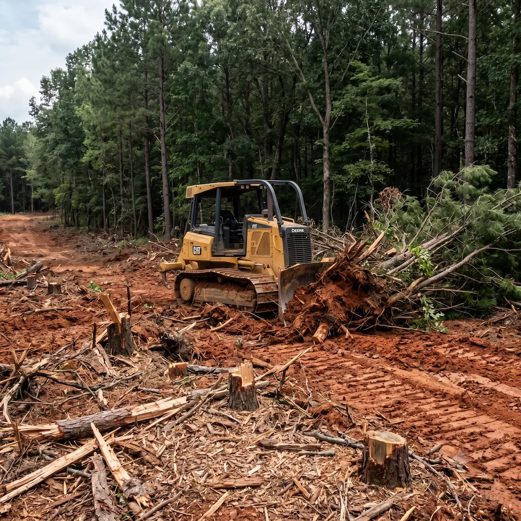 Land Clearing services by CAMCO Earthworks in Central Arkansas